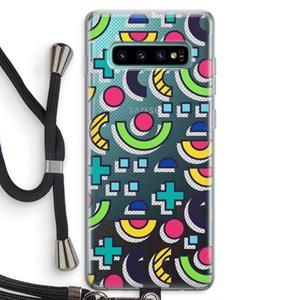 CaseCompany 8-bit N°6: Samsung Galaxy S10 Plus Transparant Hoesje met koord