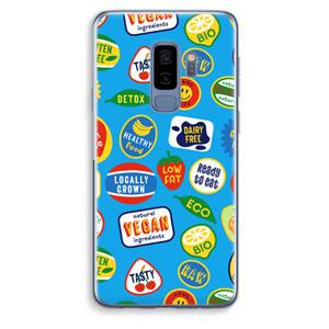 CaseCompany Fruitsticker: Samsung Galaxy S9 Plus Transparant Hoesje