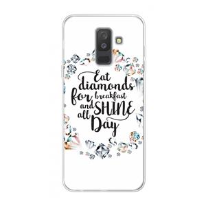 CaseCompany Diamonds: Samsung Galaxy A6 Plus (2018) Transparant Hoesje