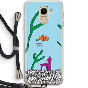 CaseCompany Aquarium: Samsung Galaxy J6 (2018) Transparant Hoesje met koord