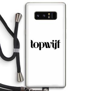 CaseCompany Topwijf Wit: Samsung Galaxy Note 8 Transparant Hoesje met koord