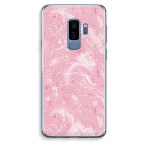 CaseCompany Abstract Painting Pink: Samsung Galaxy S9 Plus Transparant Hoesje