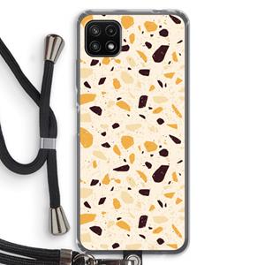 CaseCompany Terrazzo N°13: Samsung Galaxy A22 5G Transparant Hoesje met koord