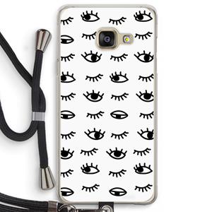 CaseCompany Eye pattern #2: Samsung Galaxy A3 (2016) Transparant Hoesje met koord