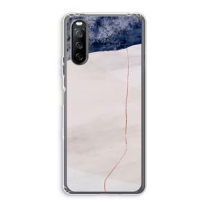 CaseCompany Stone White: Sony Xperia 10 III Transparant Hoesje