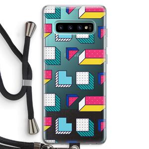 CaseCompany 8-bit N°7: Samsung Galaxy S10 Plus Transparant Hoesje met koord