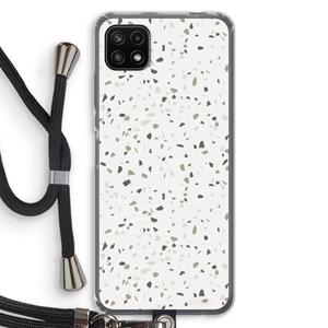 CaseCompany Terrazzo N°14: Samsung Galaxy A22 5G Transparant Hoesje met koord