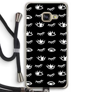 CaseCompany Eye pattern #3: Samsung Galaxy A3 (2016) Transparant Hoesje met koord