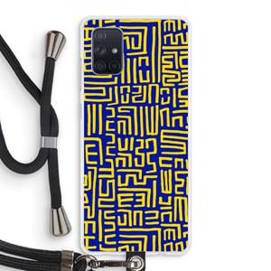 CaseCompany Majorelle Blue Print: Samsung Galaxy A71 Transparant Hoesje met koord
