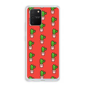 CaseCompany Mini cactus: Samsung Galaxy S10 Lite Transparant Hoesje