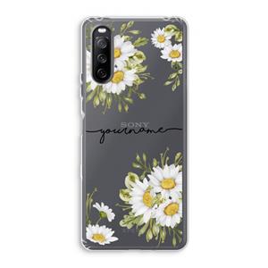 CaseCompany Daisies: Sony Xperia 10 III Transparant Hoesje