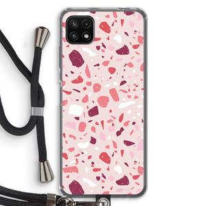 CaseCompany Terrazzo N°15: Samsung Galaxy A22 5G Transparant Hoesje met koord