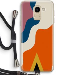 CaseCompany Noor A: Samsung Galaxy J6 (2018) Transparant Hoesje met koord