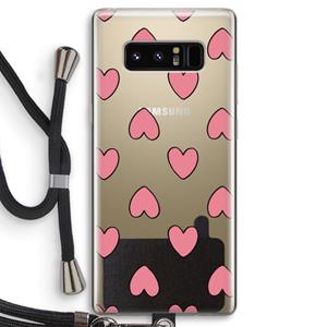 CaseCompany Ondersteboven verliefd: Samsung Galaxy Note 8 Transparant Hoesje met koord