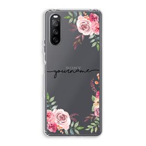 CaseCompany Rozen: Sony Xperia 10 III Transparant Hoesje