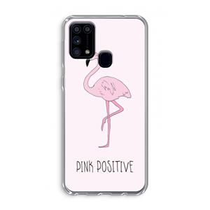 CaseCompany Pink positive: Samsung Galaxy M31 Transparant Hoesje
