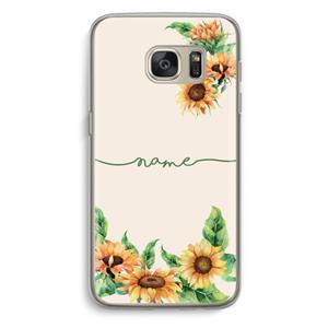 CaseCompany Zonnebloemen: Samsung Galaxy S7 Transparant Hoesje