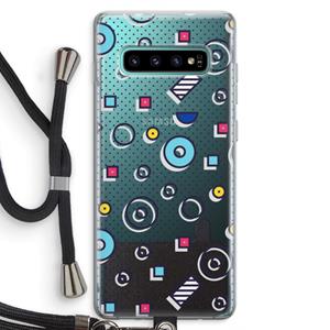 CaseCompany 8-bit N°9: Samsung Galaxy S10 Plus Transparant Hoesje met koord