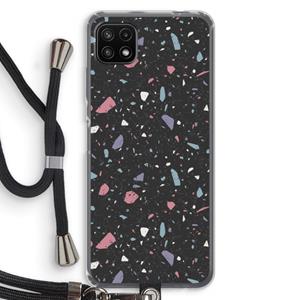 CaseCompany Terrazzo N°16: Samsung Galaxy A22 5G Transparant Hoesje met koord
