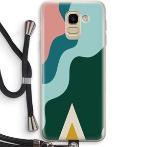 CaseCompany Noor B: Samsung Galaxy J6 (2018) Transparant Hoesje met koord