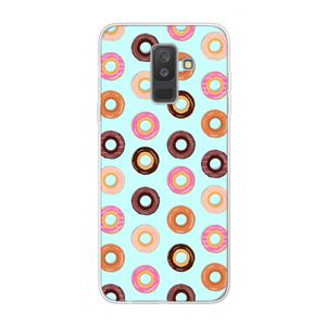 CaseCompany Donuts: Samsung Galaxy A6 Plus (2018) Transparant Hoesje