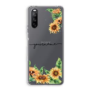 CaseCompany Zonnebloemen: Sony Xperia 10 III Transparant Hoesje