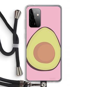 CaseCompany Avocado: Samsung Galaxy A72 5G Transparant Hoesje met koord