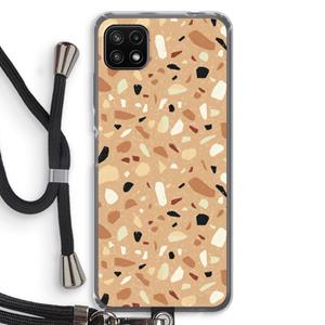 CaseCompany Terrazzo N°17: Samsung Galaxy A22 5G Transparant Hoesje met koord