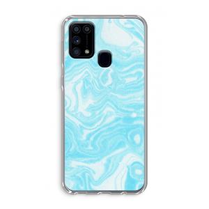 CaseCompany Waterverf blauw: Samsung Galaxy M31 Transparant Hoesje
