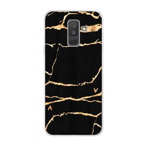 CaseCompany Gouden marmer: Samsung Galaxy A6 Plus (2018) Transparant Hoesje