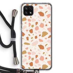 CaseCompany Terrazzo N°18: Samsung Galaxy A22 5G Transparant Hoesje met koord