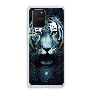 CaseCompany Darkness Tiger: Samsung Galaxy S10 Lite Transparant Hoesje
