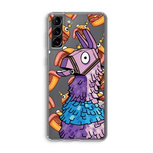CaseCompany Loot Burger: Samsung Galaxy S21 Plus Transparant Hoesje