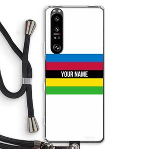 CaseCompany WK Wielrennen: Sony Xperia 1 III Transparant Hoesje met koord