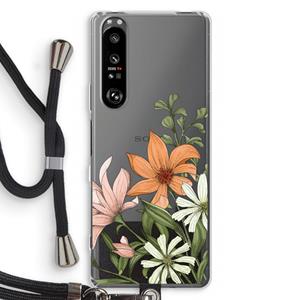 CaseCompany Floral bouquet: Sony Xperia 1 III Transparant Hoesje met koord