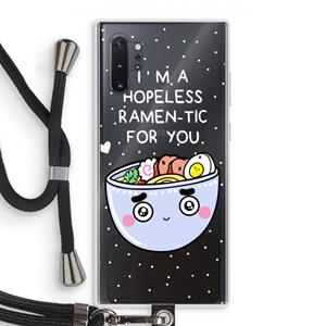 CaseCompany I'm A Hopeless Ramen-Tic For You: Samsung Galaxy Note 10 Plus Transparant Hoesje met koord
