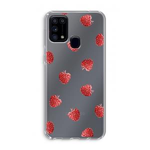 CaseCompany Framboosjes: Samsung Galaxy M31 Transparant Hoesje