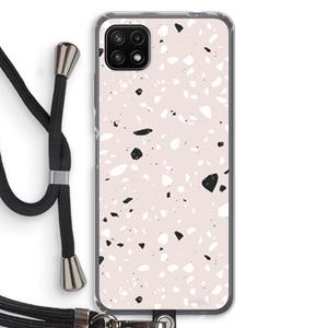 CaseCompany Terrazzo N°20: Samsung Galaxy A22 5G Transparant Hoesje met koord