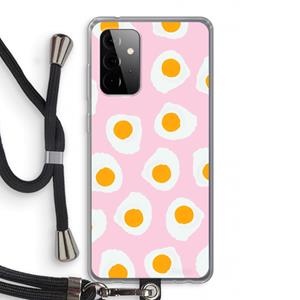 CaseCompany Dancing eggs: Samsung Galaxy A72 5G Transparant Hoesje met koord