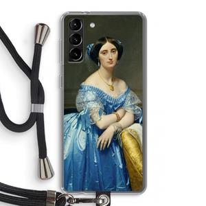 CaseCompany Eleonore: Samsung Galaxy S21 Plus Transparant Hoesje met koord