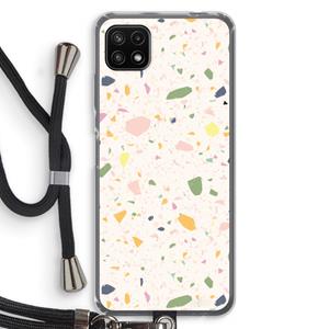 CaseCompany Terrazzo N°21: Samsung Galaxy A22 5G Transparant Hoesje met koord