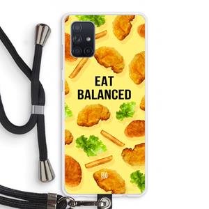 CaseCompany Eat Balanced: Samsung Galaxy A71 Transparant Hoesje met koord