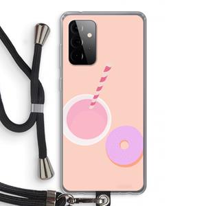 CaseCompany Donut: Samsung Galaxy A72 5G Transparant Hoesje met koord