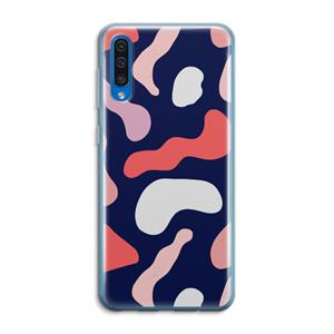 CaseCompany Memphis Shapes Pink: Samsung Galaxy A50 Transparant Hoesje