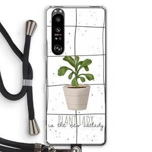 CaseCompany Kamerplant op vensterruit: Sony Xperia 1 III Transparant Hoesje met koord