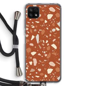 CaseCompany Terrazzo N°22: Samsung Galaxy A22 5G Transparant Hoesje met koord
