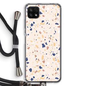 CaseCompany Terrazzo N°23: Samsung Galaxy A22 5G Transparant Hoesje met koord