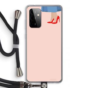 CaseCompany High heels: Samsung Galaxy A72 5G Transparant Hoesje met koord
