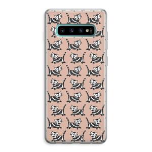 CaseCompany Zwarte poes: Samsung Galaxy S10 Plus Transparant Hoesje