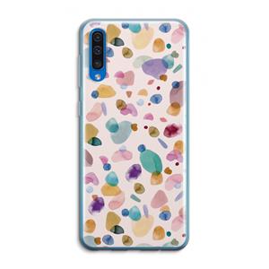 CaseCompany Terrazzo Memphis Pink: Samsung Galaxy A50 Transparant Hoesje